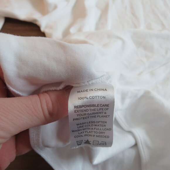 HILL HOUSE HOME The Luna Bodysuit in White Jersey Minimalist Neutral - Size S - Picture 15 of 15